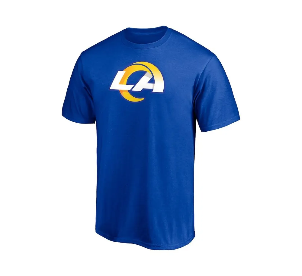 Men's Aaron Donald Royal Los Angeles Rams Player Icon Name and Number T-shirt