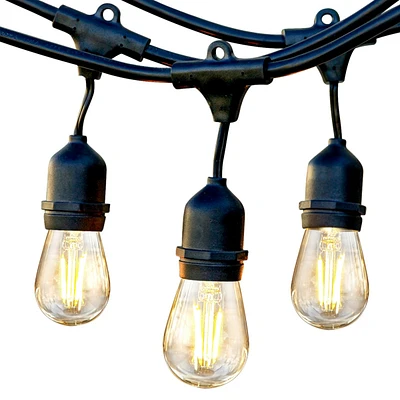 Brightech Ambience Pro 48 ft. Indoor/Outdoor Led Weatherproof 2-Watt String Lights with Soft White Hue