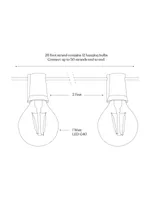 Brightech Ambience Pro 26 ft. Led Indoor/Outdoor Plug-In String Lights with Soft White Hue