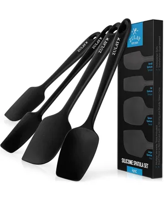 4pcs Silicone Spatula Set - Heat Resistant Tools for Cooking, Baking & Mixing