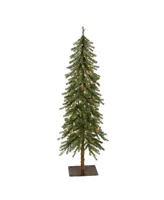 Puleo Pre-Lit Alpine Artificial Christmas Tree with 200 Lights, 6'