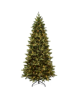 Puleo Pre-Lit Slim Westford Spruce Artificial Christmas Tree with 500 Lights, 7.5'