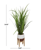 Contemporary Tall Grass Artificial Plant, 34.9"