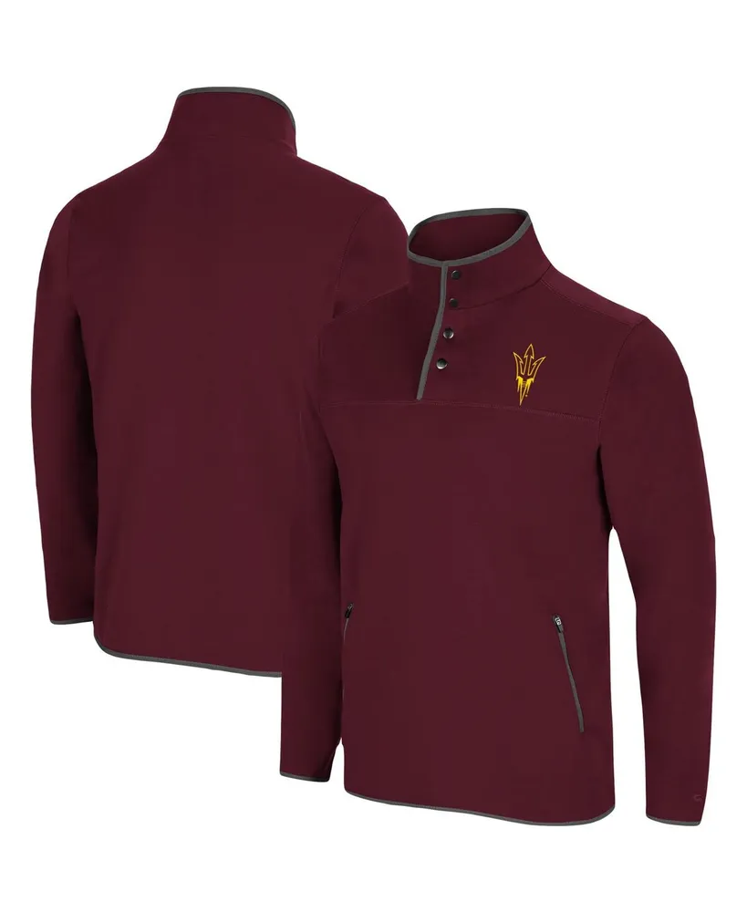 Men's Colosseum Maroon Arizona State Sun Devils Rebound Snap Pullover Jacket