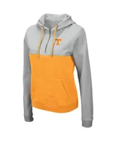 Women's Colosseum Gray, Tennessee Orange Tennessee Volunteers Aidan Half-Zip Hoodie