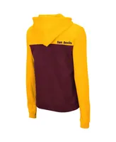 Women's Colosseum Gold, Maroon Arizona State Sun Devils Aidan Half-Zip Hoodie