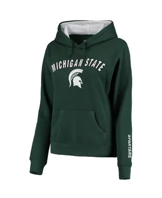 Women's Green Michigan State Spartans Arch and Logo 1 Pullover Hoodie
