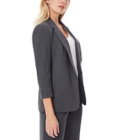 Jones New York Women's Notched Collar Jacket with Rolled Sleeves