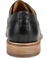 Thomas & Vine Men's Clayton Wide Width Plain Toe Brogue Derby Shoe