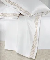 Hotel Collection Chain Links Embroidered 100% Pima Cotton 4-Pc. Sheet Set, Queen, Exclusively at Macy's