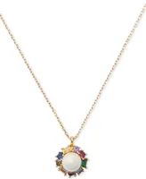 Kate Spade New York Candy Shop Imitation Pearl Halo Pendant Necklace, 17" + 3" extender