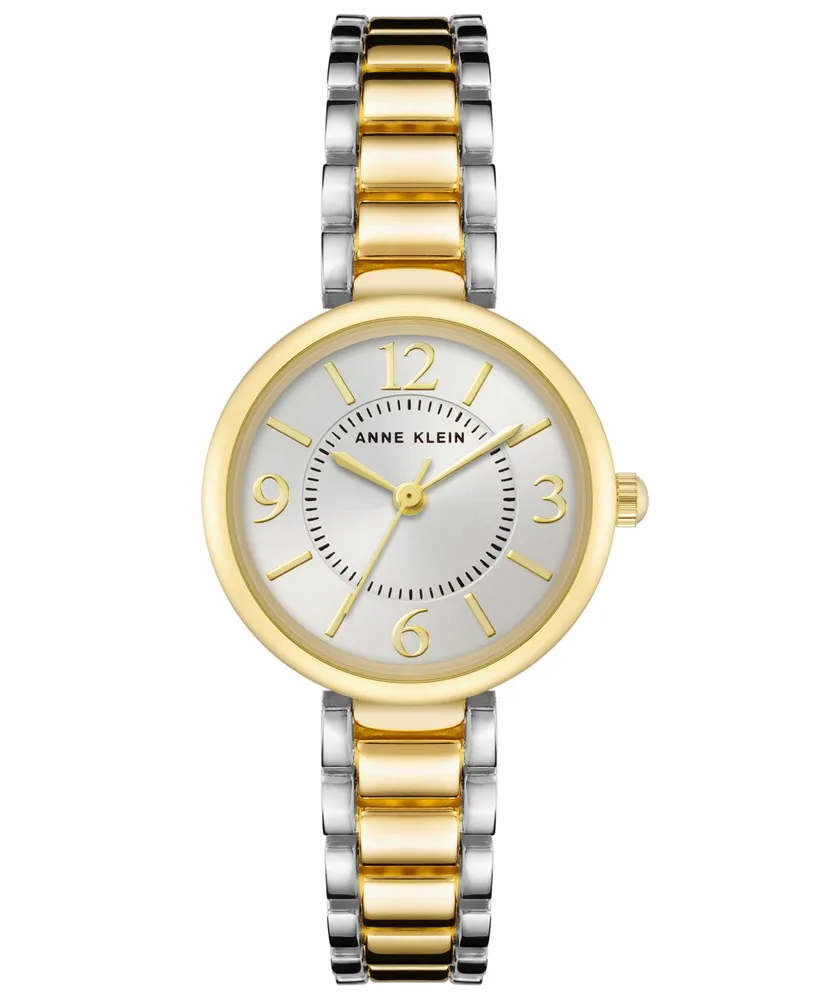 Anne Klein Women's Silver-Tone and Gold-Tone Alloy Bracelet Watch, 30.5mm - Silver-Tone, Gold