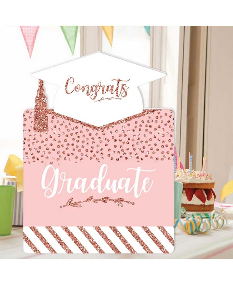 Rose Gold Grad - Graduation Congratulations Giant Greeting Card Jumborific Card