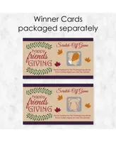 Big Dot of Happiness Friends Thanksgiving Feast - Friendsgiving Party Game Scratch Off Cards - 22 Ct