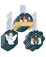 Holy Nativity Assorted Hanging Religious Christmas Favor Gift Tag Toppers 12 Ct