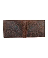 Lucky Brand Men's Western Embossed Leather Bifold Wallet