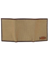 Lucky Brand Men's Canvas with Leather Trim Trifold Wallet