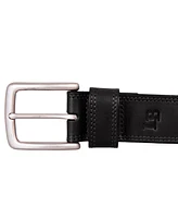 Lucky Brand Men's Double Needle Stitched Leather Belt