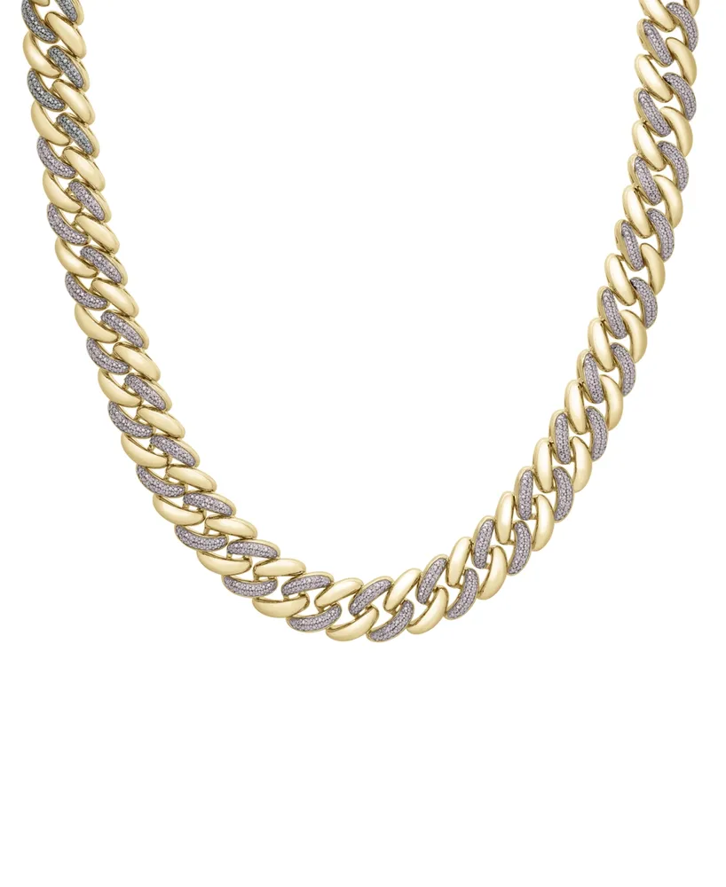 Men's Diamond Pave Wide Link 24" Chain Necklace (1/2 ct. t.w.)