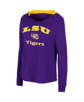 Women's Colosseum Purple Lsu Tigers Catalina Hoodie Long Sleeve T-Shirt