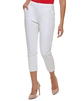 Tommy Hilfiger Women's Cropped Elastic-Back Sloane Ankle Pants