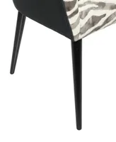 Rosemary Lane Wood Zebra Print Accent Chair, 29" x 26" x 32"