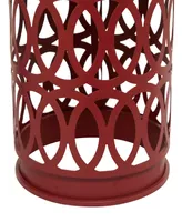 Rosemary Lane 23", 19", 15" Metal Contemporary Geometric Accent Table, Set of 3
