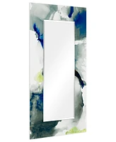 Empire Art Direct 'Ephemeral' Rectangular On Free Floating Printed Tempered Art Glass Beveled Mirror