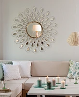Empire Art Direct 'Flower Burst' Bling Round Wall Mirror, 36" x 36"