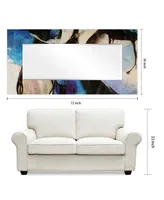 Empire Art Direct 'Motivos' Rectangular On Free Floating Printed Tempered Art Glass Beveled Mirror, 72" x 36"