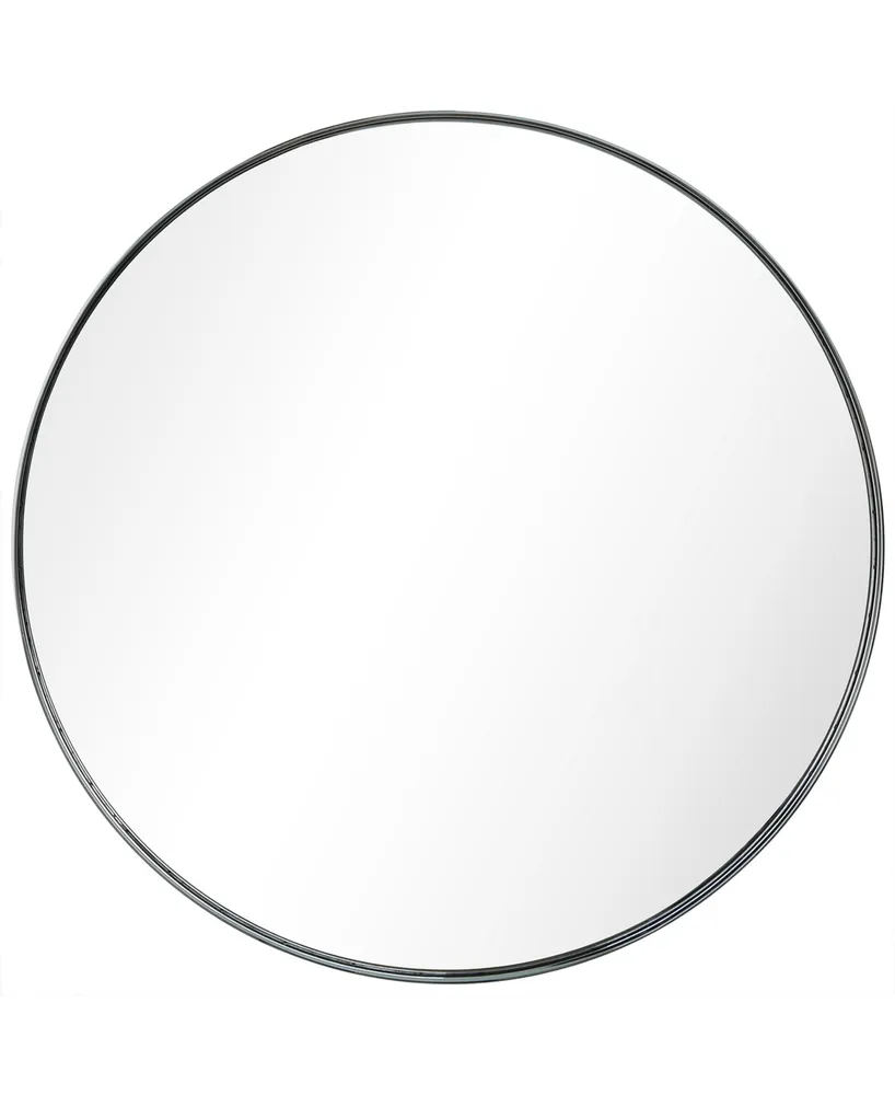 Empire Art Direct Ultra Polished Stainless Steel Round Wall Mirror, 30" x 30" - Silver