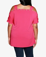 Belldini Plus Cold Shoulder Top