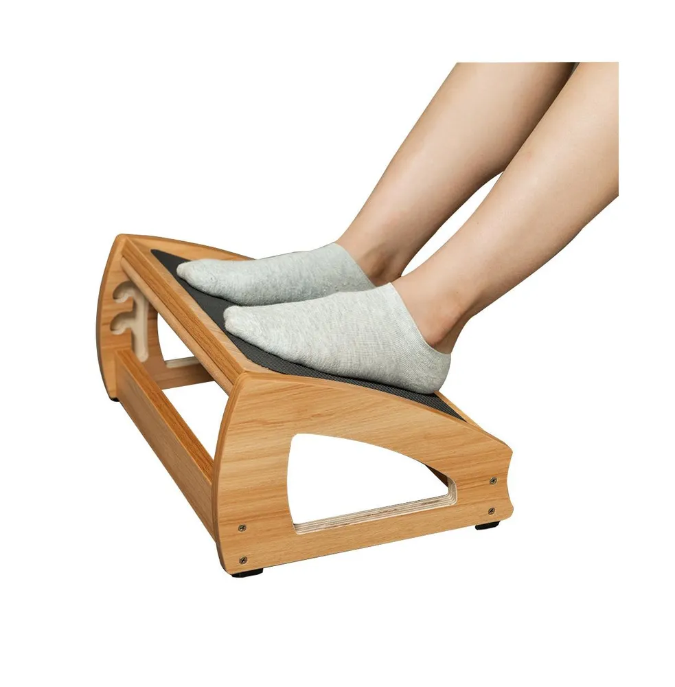 3 Adjustable Heights Under Desk Footrest, Improves Posture And Blood Circulation, Hold Up To 400lbs