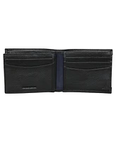 Nautica Men's Logo Rubber Leather Bifold Wallet