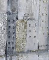 Empire Art Direct Foggy City Textured Metallic Hand Painted Canvas Wall Art, 30" x 40"