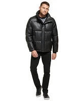 Calvin Klein Men's Faux Leather Classic Puffer Jacket