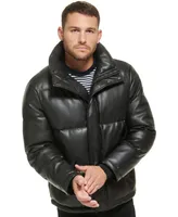 Calvin Klein Men's Faux Leather Classic Puffer Jacket