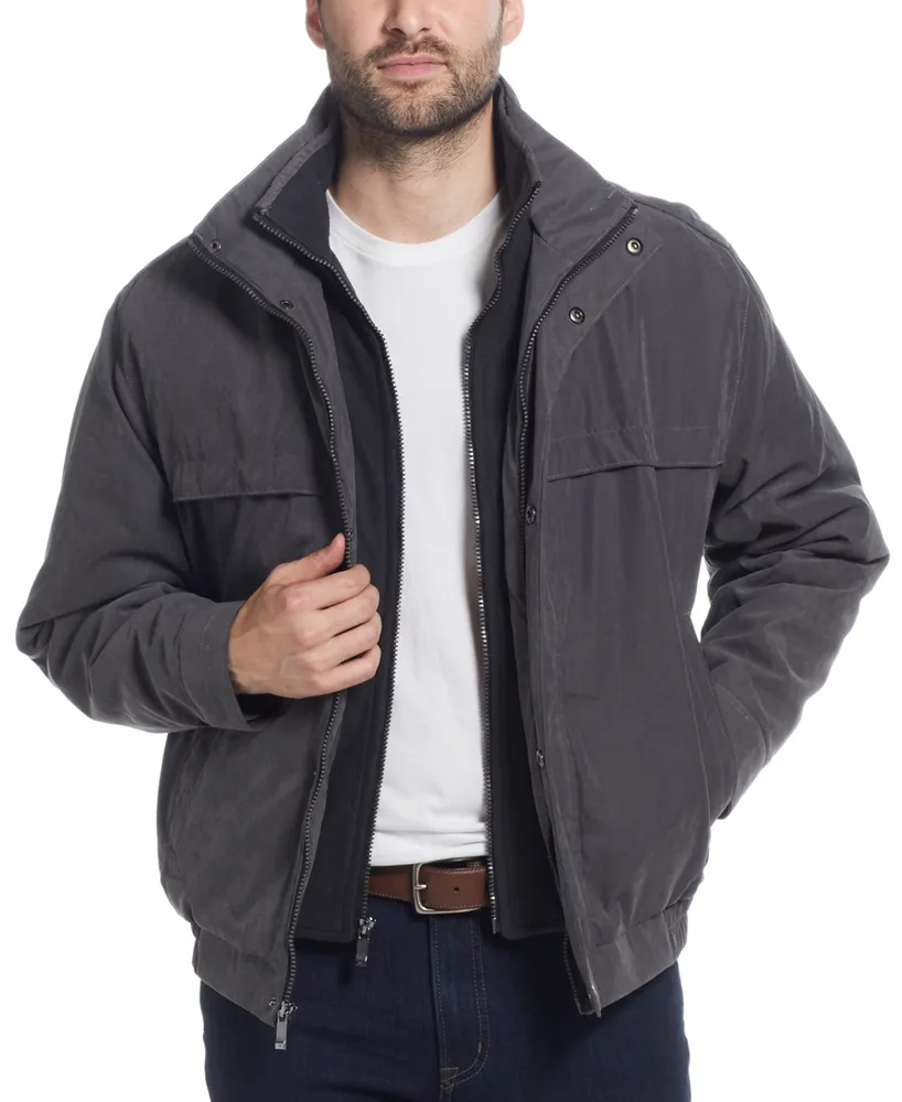 Weatherproof Men's Microfiber Poly Filled Bomber Jacket