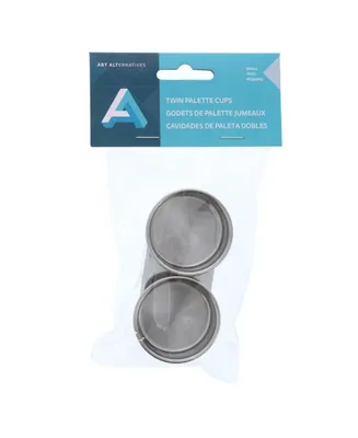 Art Alternatives Small Stainless Steel Palette Twin Cups - Silver