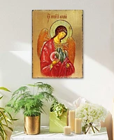 Designocracy Icon Archangel Michael Wall Art on Wood 8"