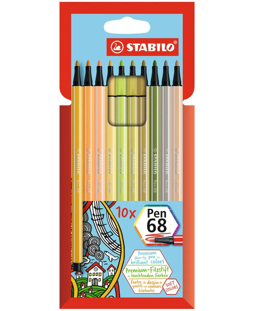 Stabilo Pen 68 Metallic Marker - 1.4 mm - 8 Color Set