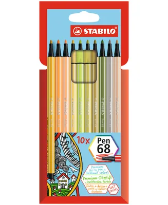 Stabilo Pen 68 Wallet 10 Piece Set