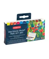 Derwent Inktense Paint Pan 12 Piece Set, Version 2