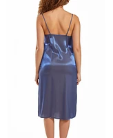 iCollection Skyler Plus Irredesant Satin Dress with Adjustable Straps