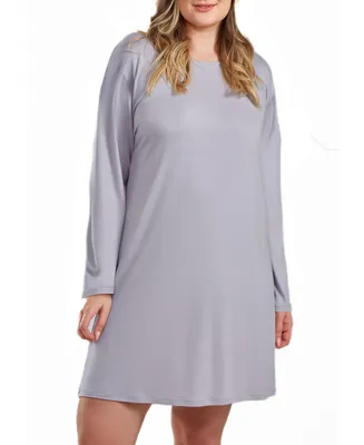 iCollection Jewel Modal Plus Sleep Shirt or Dress Ultra Soft and Cozy Lounge Style