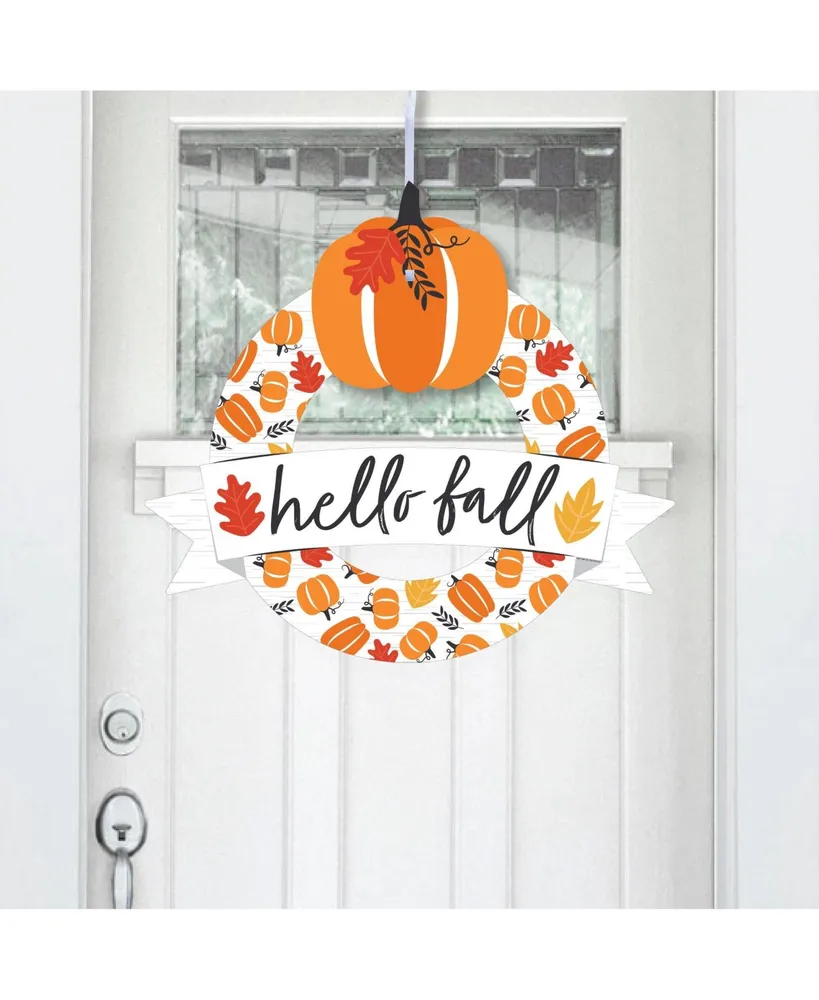 Big Dot of Happiness Jack-O'-Lantern Halloween - Hanging Porch Kids  Halloween Party Outdoor Decorations - Front Door Decor - 1 Piece Sign