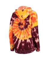 Women's Colosseum Cardinal Iowa State Cyclones Slow Ride Spiral Tie-Dye Oversized Pullover Hoodie