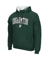 Men's Colosseum Green Binghamton Bearcats Isle Pullover Hoodie