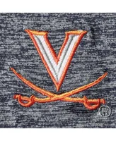 Men's Colosseum Heathered Navy Virginia Cavaliers Down Swing Raglan Team Polo Shirt