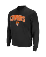 Colosseum Men's Oklahoma State Cowboys Arch and Logo Crew Neck Sweatshirt